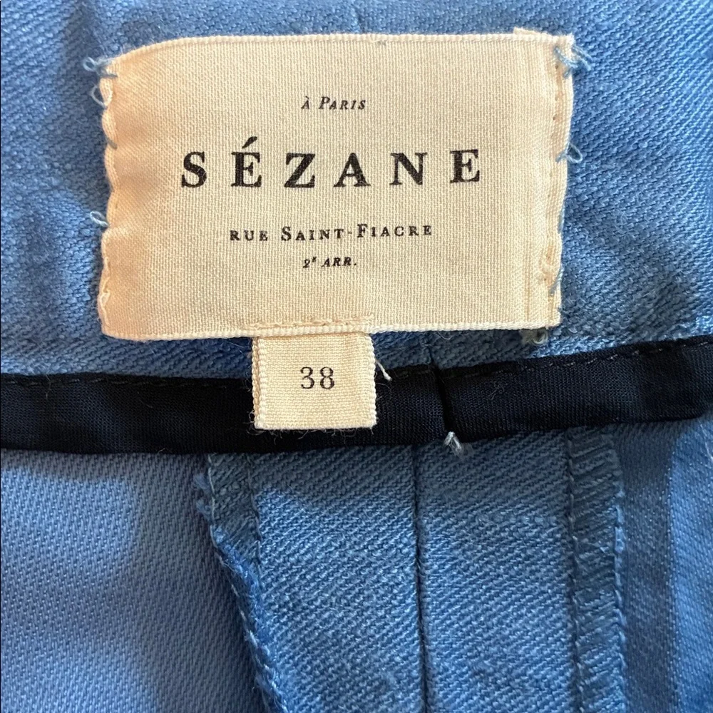 Sezane Blue Wide-Leg Trousers - Picture 6 of 7